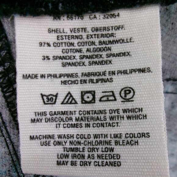 Like New Pilcro and the Letterpress SCRIPT Velvet Jeans Black Blue Print 29 Pant - Picture 12 of 13